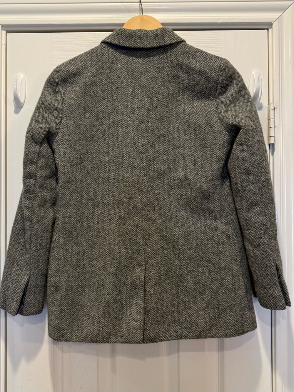 J Crew Sommerset Blazer Graphite English Wool Herringbone Preppy Academia Sz 2 - Picture 3 of 12